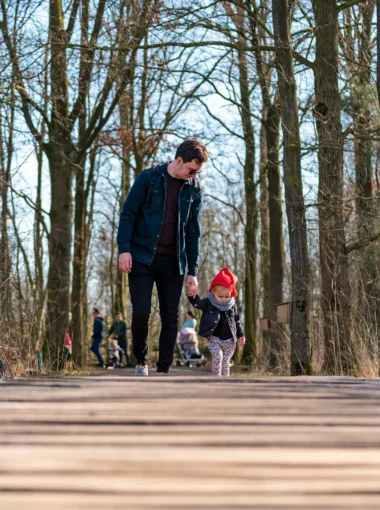 Wandelen bij het kabouterpad De Pelen in de Groote Peel in Noord-Limburg