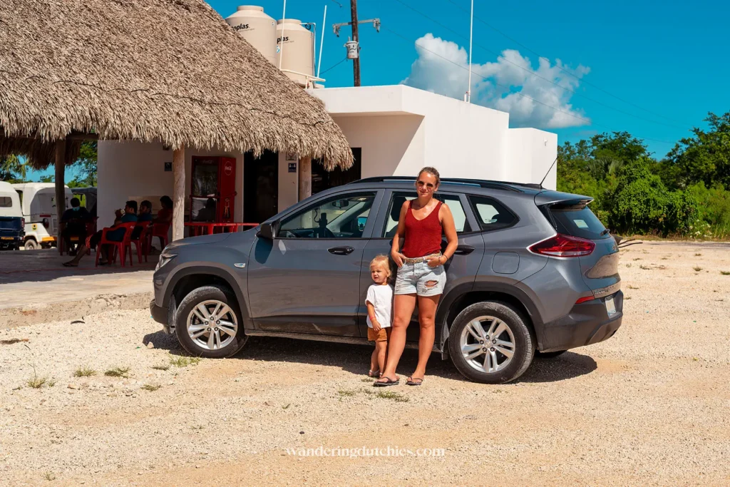 Een pauze tijdens een lange autorit in Yucatan, Mexico