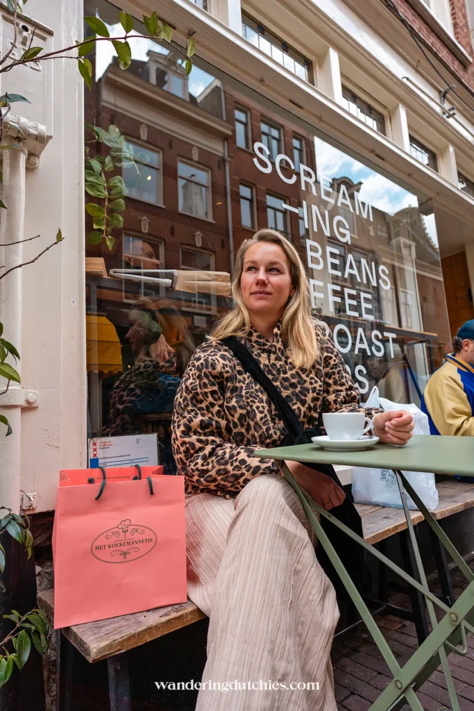 Outdoor café in The Nine Streets in Amsterdam